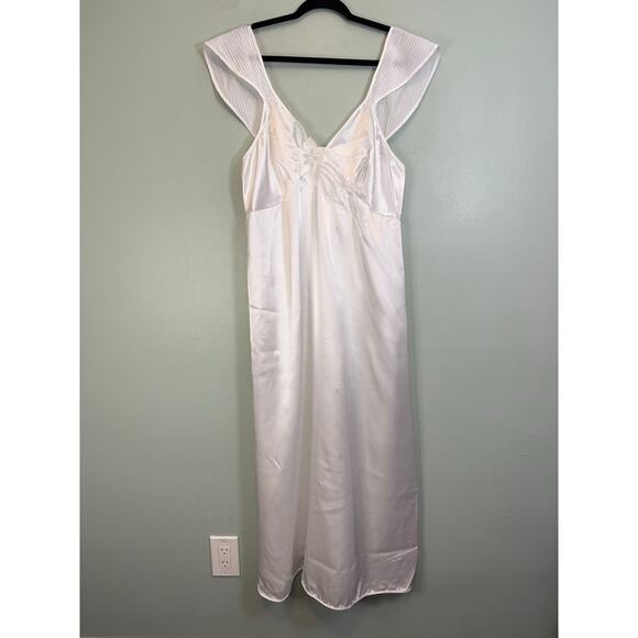 Biconf Satin Nightgown Dress Robe Set Women 52 White Bridal Nightwear ITALY NWT - Picture 2 of 16